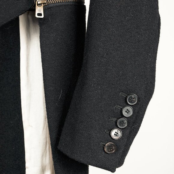 McQ Alexander McQueen AW/11 Black Wool Zippered Tail Coat - Picture 9 of 13